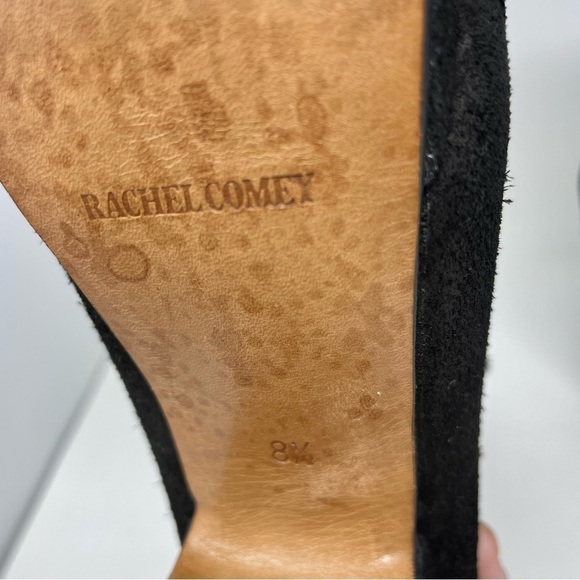 Rachel Comey Burnished Black Suede Chunky Heeled Ankle Boots Size 8.5 - Picture 7 of 8